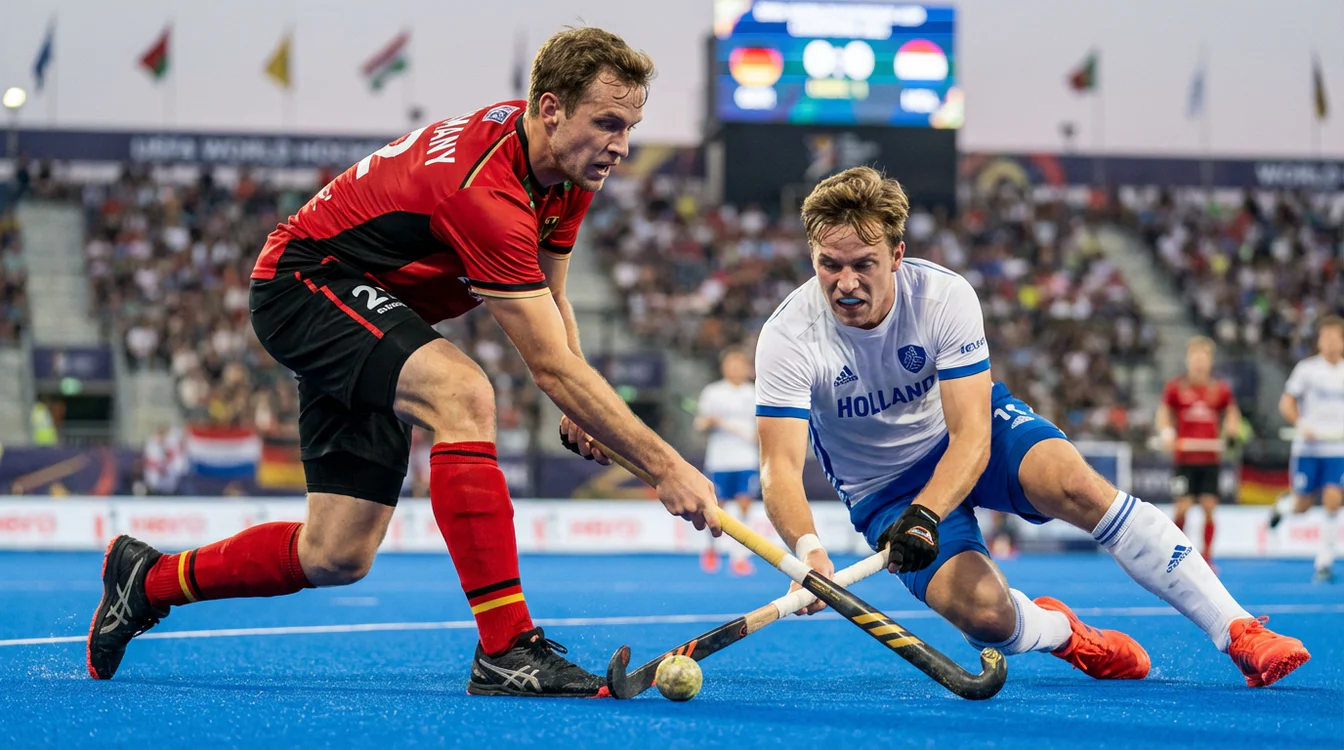 Intense hockeyconfrontatie tussen rivaliserende nationale teams
