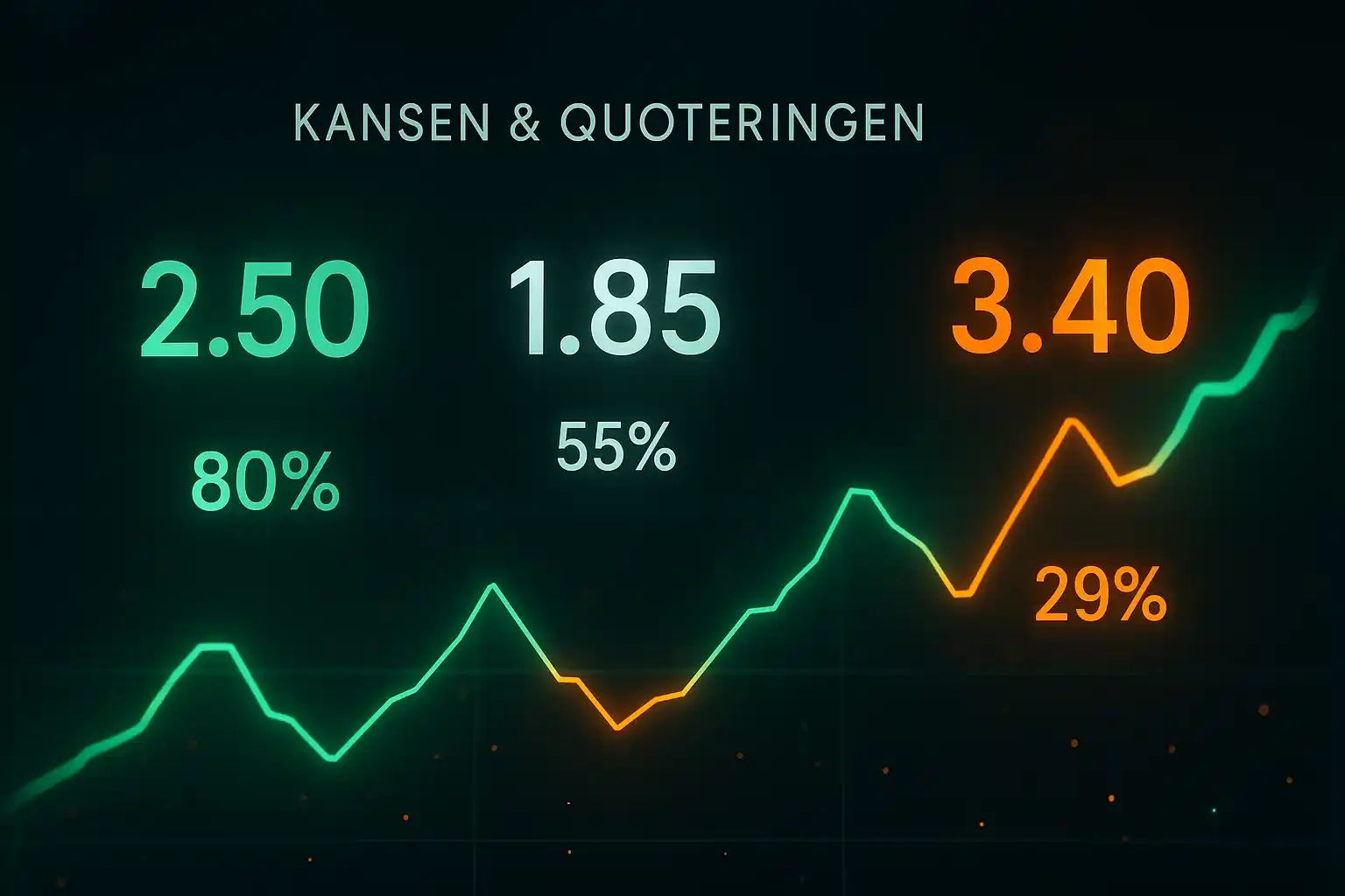 Data visualisatie van sportwedden odds - decimale quoteringen, kansberekening en statistieken