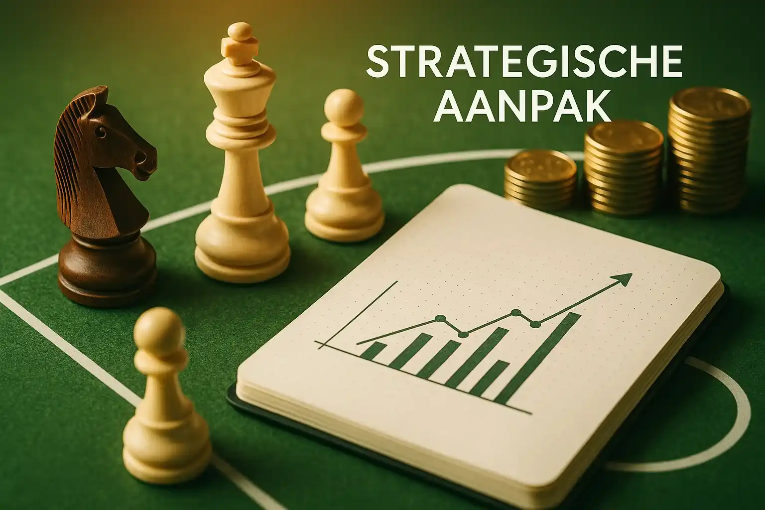 Strategische planning voor sportweddenschappen - schaakstukken op hockeyveld, bankroll management concept