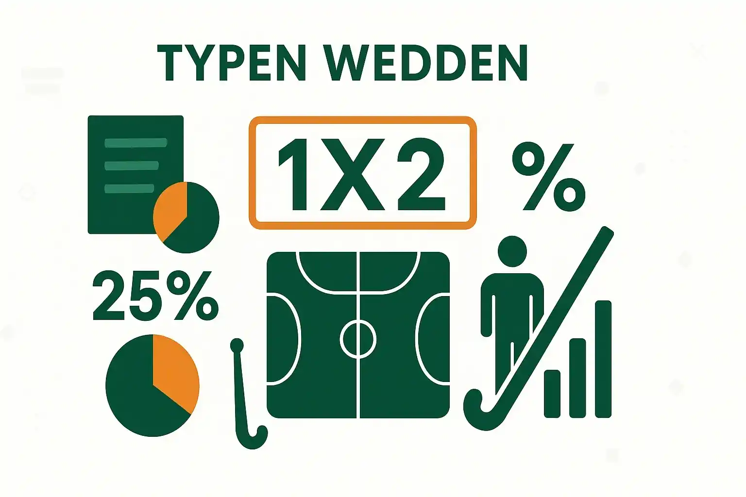 Infographic sportweddenschappen hockey - verschillende wedtypes zoals 1X2, over/under en handicap visualisatie