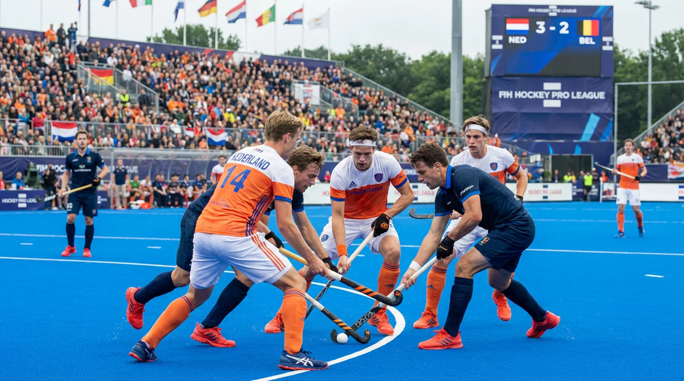 Nederlandse mannenhockeyspelers in internationale wedstrijd